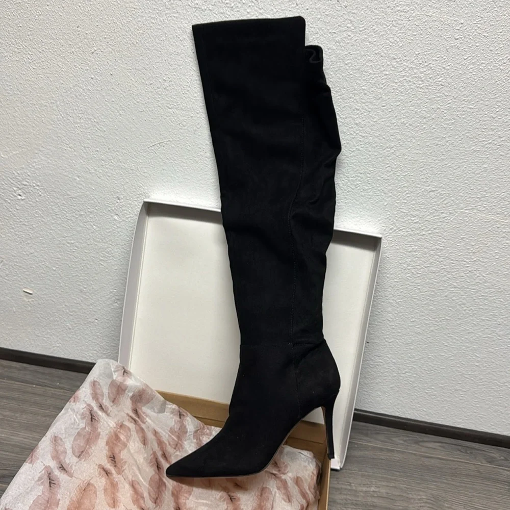 Jessica Simpson Women Zip Up Amriena Knee-Length Boots, Black
